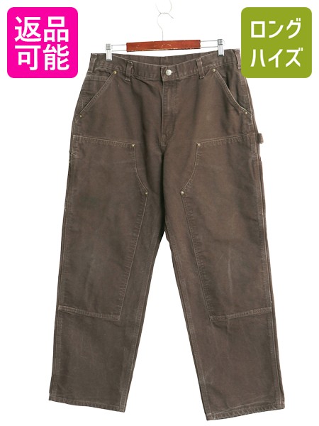 【7/30 24h限定777円OFFクーポン!】 US企画 カーハート ダブルニー ダック ペインター パンツ メンズ 36 30 / ワーク ゆったり ストレート ヘビーウェイト ボトムス ブラウン| 古着 中古 日本未発売 B136 ダックパンツ ペインターパンツ ワークパンツ ダブルニーパンツ トラ｜古着ヴィンテージショップLong his