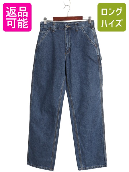 【7/22 400円OFFクーポン&times;ポイント5倍】 US企画 カーハート デニム ペインター パンツ メンズ 32 32 / ワーク ストレート ジーパン ジーンズ ワンポイント ボトムス ゆったり 濃紺| 古着 中古 CARHARTT 日本未発売 B13 ペインターパンツ ワークパンツ デニムパンツ コット｜古着ヴィンテージショップLong his