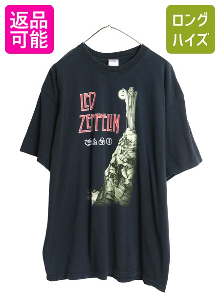 00s レッドツェッペリン プリント Tシャツ メンズ XL オールド オフィシャル バンド ロック イラスト アート グラフィック 黒 大きいサイズ| 古着 中古 ブラック 00年代 Led Zeppelin 半袖Tシャツ プリントTシャツ バンドTシャツ ロックTシャツ ヘビーウェイト カットソー｜古着ヴィンテージショップLong his 8,580円