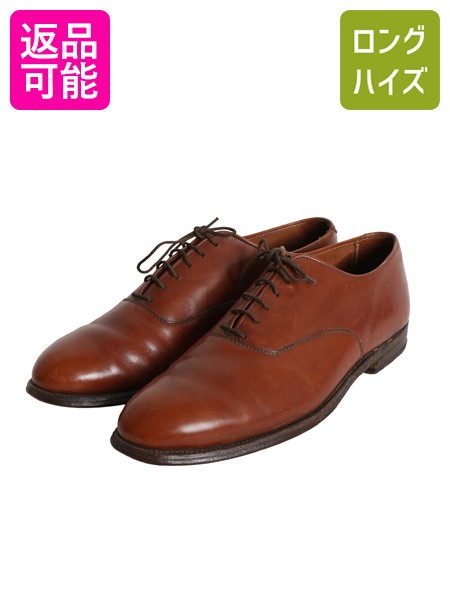 【7/22 400円OFFクーポン&times;ポイント5倍】 80s USA製 ★ オールデン 931 内羽根 プレーントゥ シューズ US 8 26cm 旧ロゴ ヴィンテージ 本革 レザー カーフ 革靴 ビジネス ドレス 茶| 中古 80年代 80's ビンテージ ALDEN アメリカ製 米国製 アバディーン フォーマル オックス｜古着ヴィンテージショップLong his