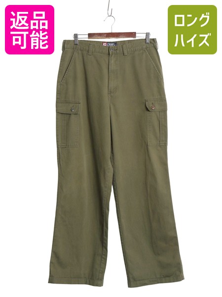 【7/24 400円OFFクーポン&times;ポイント5倍】 90s チャップス ラルフローレン カーゴ パンツ メンズ 34 32 / オールド ポロ コットン チノ チノパン ミリタリー タイプ ボトムス カーキ | 古着 中古 90&rsquo;s 90年代 CHAPS POLO RALPH LAUREN ストレート コットンパンツ チノパンツ｜古着ヴィンテージショップLong his