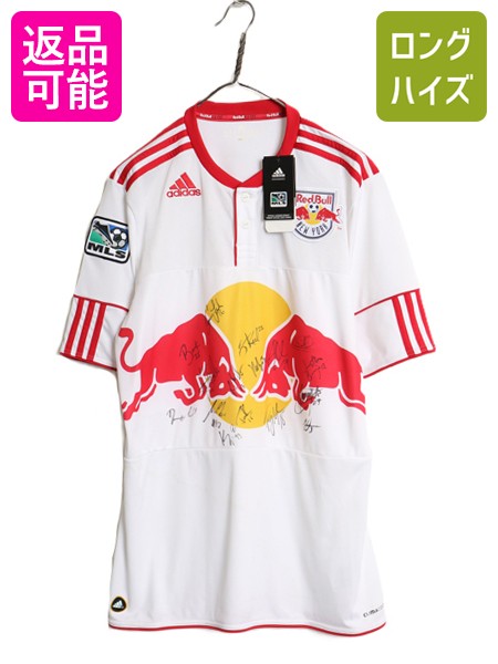 【7/23 400円OFFクーポン&times;ポイント5倍】 デッドストック アディダス ニューヨーク レッドブルズ サッカー ユニフォーム メンズ M 2010 当時物 MLS オフィシャル 正規品 サイン入り| 新品 デッド 未使用 adidas red bull 半袖シャツ ゲームシャツ ユニホーム ジャージ 襟付｜古着ヴィンテージショップLong his
