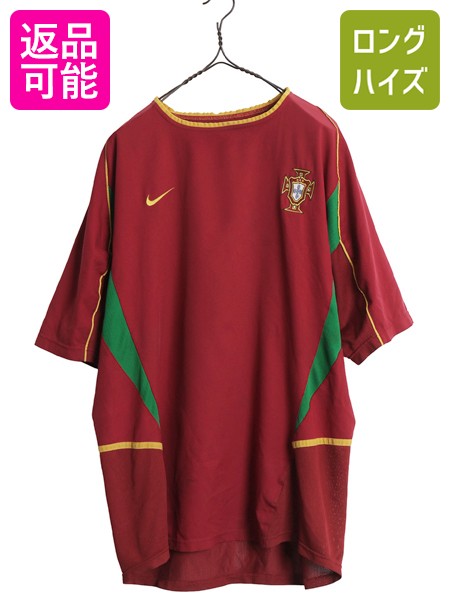 【7/21 400円OFFクーポン×ポイント5倍】 00s ☆ ナイキ ポルトガル 代表 サッカー ユニフォーム メンズ XL オールド 02 03 ワールドカップ 当時物 ナショナル フットボール ホーム| 古着 中古 00年代 00's NIKE 大きいサイズ 半袖シャツ ゲームシャツ ユニホーム ジャージ|古着ヴィンテージショップLong his