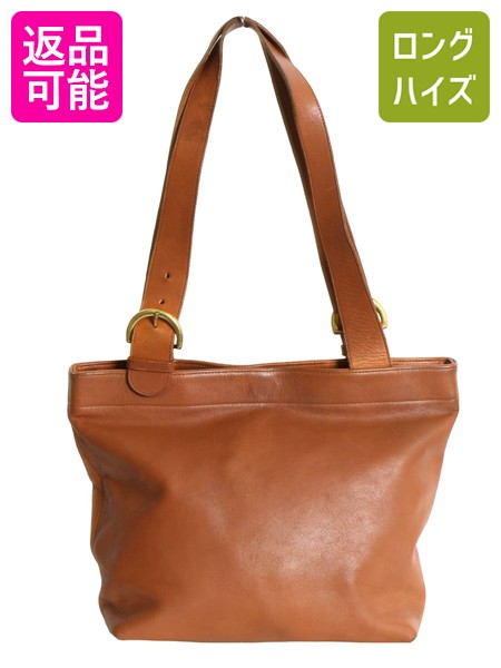 【7/25 48h限定10%OFFクーポン!】 90's USA製 オールドコーチ 本革 レザー トート / バッグ コーチ レザーバッグ ハンドバッグ オールレザー オープントップ 肩掛け ブラウン| 古着 中古 アメリカ製 90s 90年代 COACH 本革レザー トートバッグ 多ポケット 牛革 カバン シン｜古着ヴィンテージショップLong his