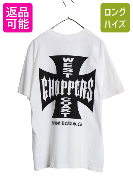 デッドストック 90s ★ WEST COAST CHOPPERS アイアンクロス ロゴ プリント Tシャツ メンズ M / オールド 初期 バイク チョッパー anvil 白| 新品 未使用 デッド 90年代 90's アンビル WCC ウエストコーストチョッパーズ クロス ハーレー ダビッドソン 半袖Tシャツ ホワイト｜古着ヴィンテージショップLong his