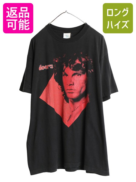 【7/30 24h限定777円OFFクーポン!】 90s USA製 ドアーズ フォト プリント Tシャツ メンズ XL 古着 オールド 当時物 ジムモリソン グラフィック バンド ロック 大きいサイズ 黒| 中古 アメリカ製 米国製 90年代 ブラック The Doors Jim Morrison シングルステッチ ヘビーウェ｜古着ヴィンテージショップLong his