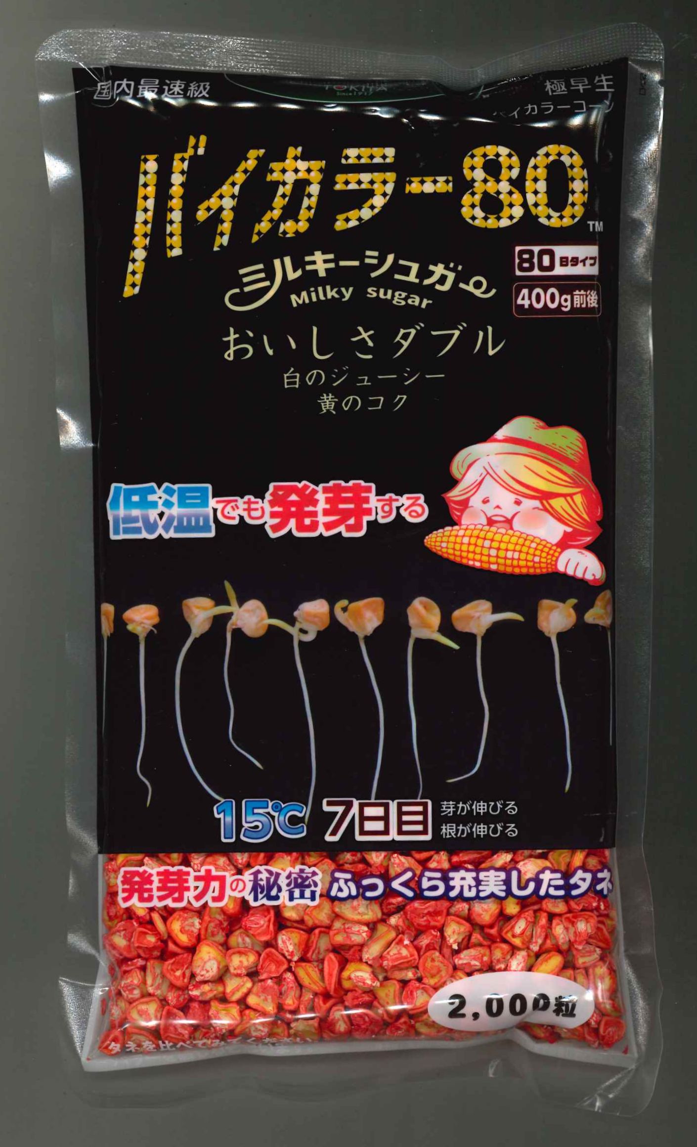 玉蜀黍 ミルキーシュガーバイカラー80 2000粒 トキタ種苗(株) [内果皮/草片]