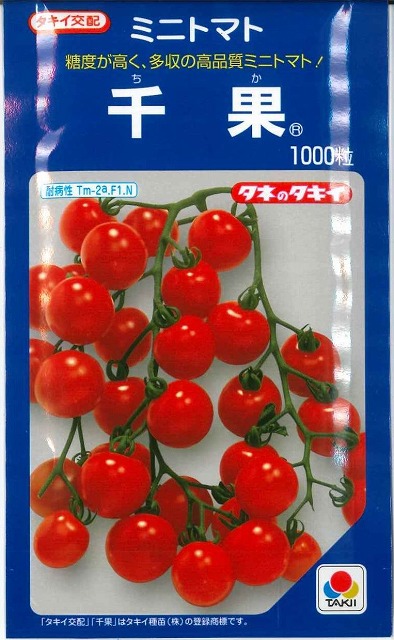 ミニ赤茄子 千果 1000粒 タキイ種苗(株) [内果皮/蔬菜]