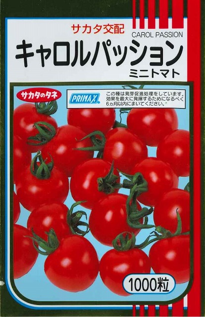 ミニ赤茄子種 キャロル向かっ腹 1000粒 (株)サカタのタネ [内果皮/蔬菜]