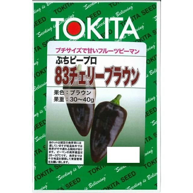 トウガラシ ぷちピープロ 桜んぼう赤銅色    100粒 トキタ種苗(株) [内果皮/蔬菜]