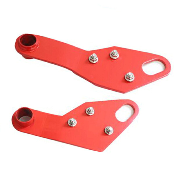 牽引フック スズキ　ジムニー ジムニー/AZオフロード JB23 JB33 JB43/JM23 レッド フロント用 左右2個セット バンパー けん引 フック スチール製 レスキュー用品 トーイングフック 引っ掛ける フック