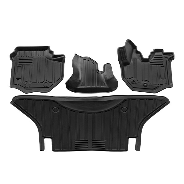 【送料無料】 防水 3D フロアマット トヨタ ハイエース 200系 1型 2型 3型 4型 5型 6型 ブラック 黒 1台分 車用 内装 3D立体構造