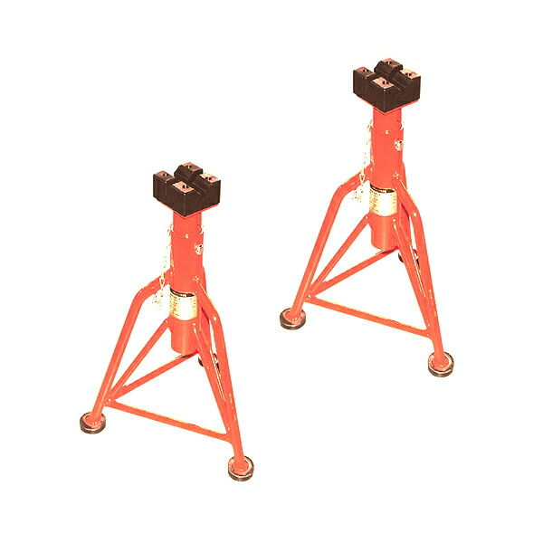 【送料無料】 2台セット リキマエダ リジッドラック ３ｔ ゴム付 RD-300G 軽四～2tonトラック 馬ジャッキ ジャッキ 整備 メンテナンス RD-300G(受ゴム・足ゴム付)