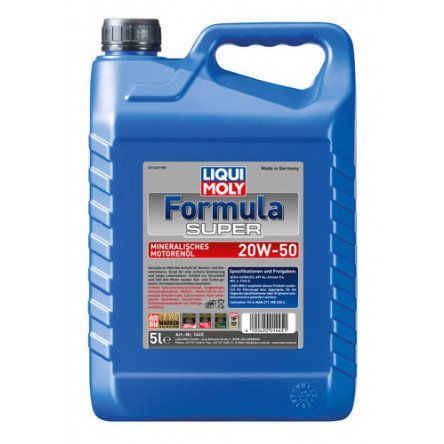 LIQUI MOLY リキモリ フォーミュラ スーパー 20W50 5L 1445 LIQUI MOLY リキモリ エンジンオイル 20W-50 5L 5リットル Formula Super 20W50 フォーミュラスーパー ミネラルベースの高性能オイル