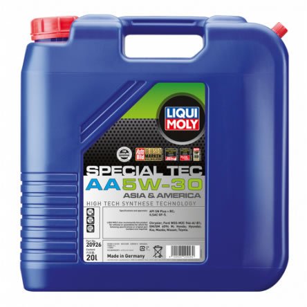 LIQUI MOLY リキモリ スペシャルテックAA 5W30 20L 20926 LIQUI MOLY リキモリ エンジンオイル 5W-30 20L 20リットル Special Tec AA 5W-30 スペシャルテックAA 国産車、アジアとアメリカのガソリンエンジン用