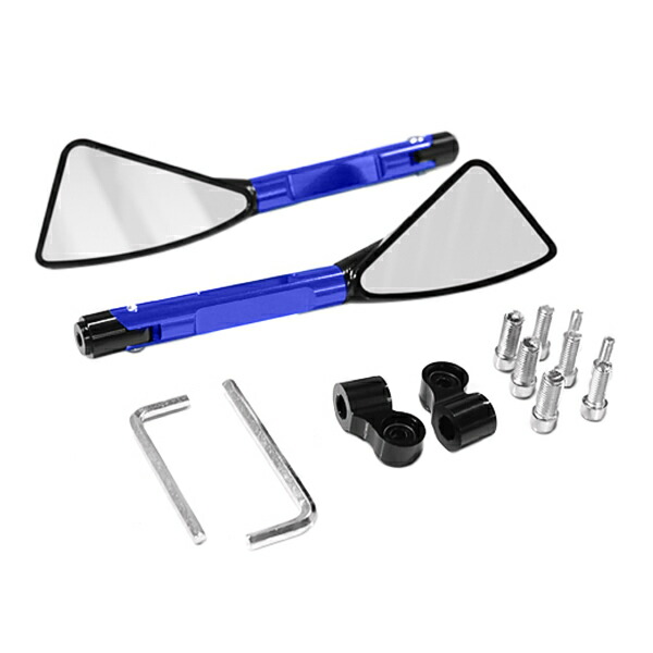 楽天市場】可動式 ブルーミラー バックミラー 角度調整OK ブルー