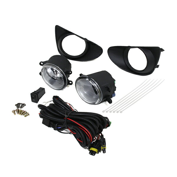 【送料無料】 フォグランプキット ヴィッツ NSP130 NSP135 NCP131 KSP130 前期 H22/12～H26/4 フォグライトカバー リレーハーネス スイッチ 後付け