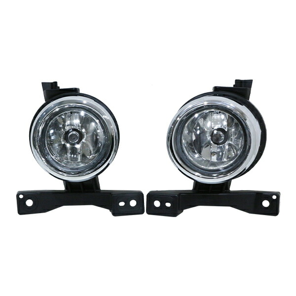 【送料無料】 フォグランプ ユニット ハイエース 200系 1型 2型 標準 H16/8〜H22/7 HB4 ハロゲン リング パネル メッキカバー 純正交換式画像