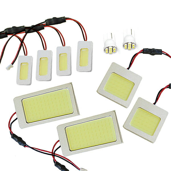 ハイパワー COB LEDルームランプ ハイラックスサーフ 210系 H14~H21 【トヨタ 面発光 SMD 室内灯 ルームライト ホワイト 白 ルームランプセット ルーム球 電球 LED球 純正交換式 車内灯 車内ライト 室内灯 室内ライト 爆光 両面テープ付属】