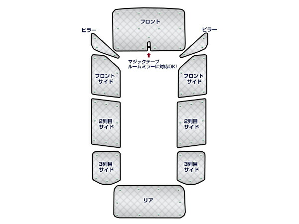 【送料無料】 遮光サンシェード セレナ C26 シルバー仕様 1台分 【車中泊 仮眠 盗難防止 燃費 車中泊 アウトドア 内装 日除け キャンプ 防寒 防音 アルミ メッキ】