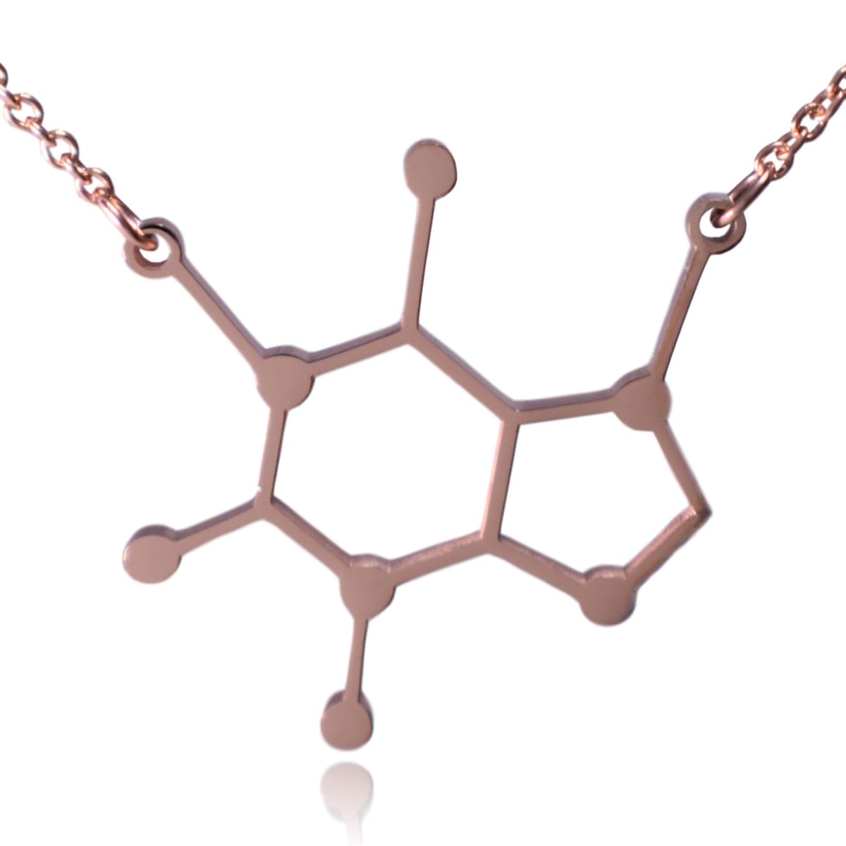 Clayton Jewelry Labs カフェイン分子ステンレススチールネックレス