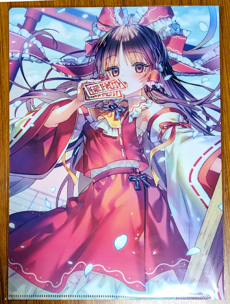 東方project チュウニズムエアー　コラボ　クリアファイル　射命丸文 東方project チュウニズムエアー コラボ クリアファイル 射命