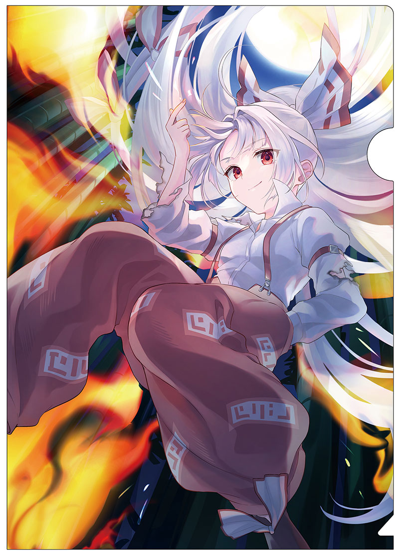 東方project チュウニズムエアー　コラボ　クリアファイル　藤原妹紅 東方project チュウニズムエアー コラボ クリアファイル 藤原妹