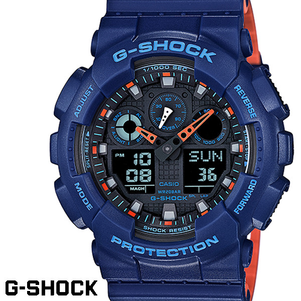 casio chronograph orange