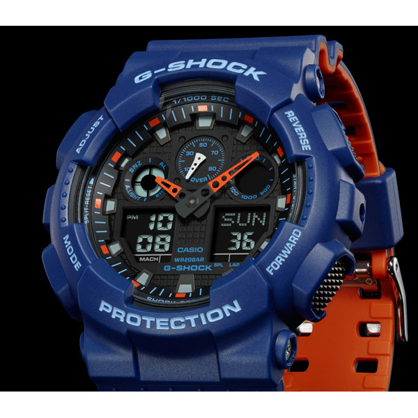 g shock blue orange
