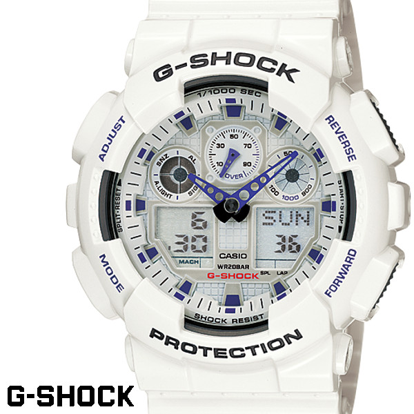 G-SHOCK 白 腕時計 メンズ レディース GA-100A-7A ジーショック ホワイト CASIO Ｇ&minus;ＳＨＯＣＫ gshock ｇ&minus;ｓｈｏｃｋ