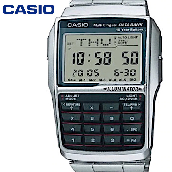 楽天市場 送料無料 チープカシオ データバンク Data Bank 腕時計 Casio Dbc 32d 1a シルバー Gross