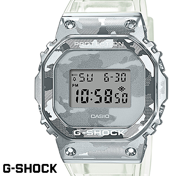G-SHOCK ジーショック 腕時計 うでどけい メンズ men GM-5600SCM-1 デジタル ホワイト メタル カモフラ スケルトン