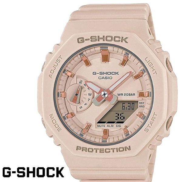 CASIO G-SHOCK ジーショック メンズ ウオッチ GMA-S2100-4A さくら色 さくら色ベージュ カーボンコアガード社会システム