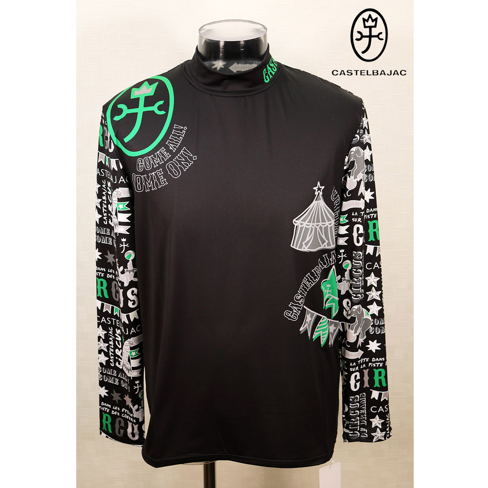 ★２０２４ 春夏 【25周年*002*】50%OFF【gu】カステルバジャック【*002*】コンプレッションハイネックTシャツ＜Mサイズ・Lサイズ・LLサイズ＞ブラック-ba101・ba102・ba103｜Guest-One