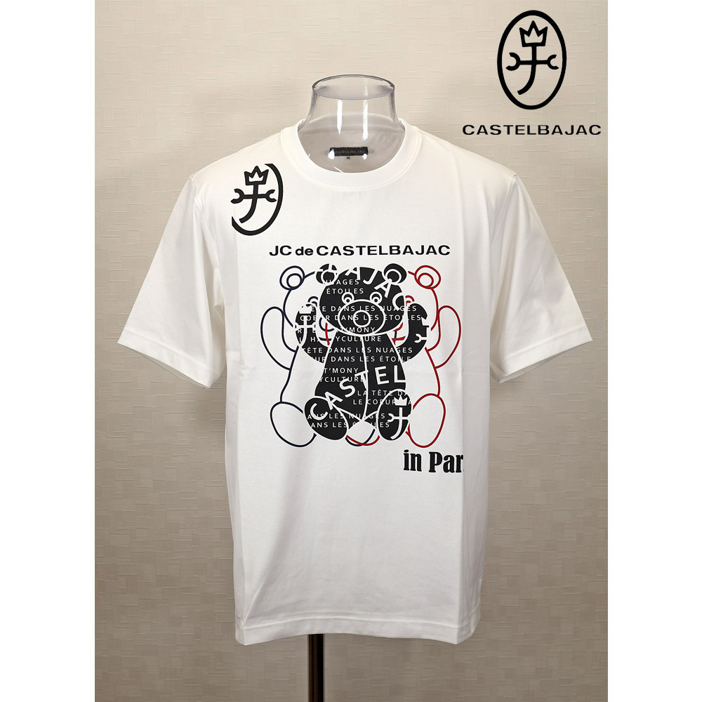 ★２０２５【25周年*002*】40%OFF・カステルバジャック【*002*】クマ柄半袖Tシャツ＜Lサイズ・LLサイズ＞-bc26・bc27