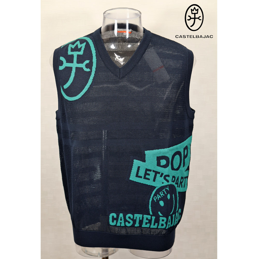 ★２０２５ 春夏  カステルバジャック【25周年*002*】40％OFF  KAMONわらい顔 Vのど首より良い＜L大いさ＞-bc184