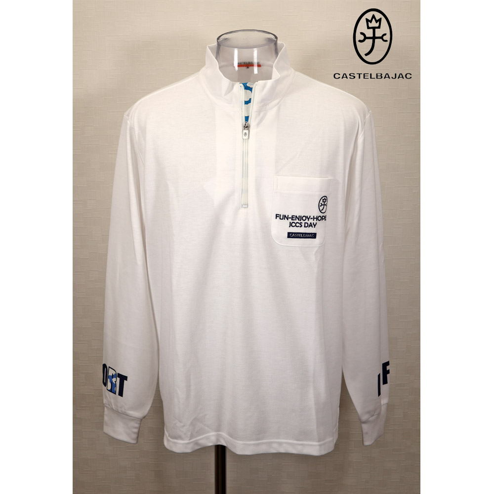 ★２０２４ 秋冬【25周年*002*】カステルバジャック・50％OFF【*002*】ジップシャツ・ポケット付き刺・墸入り＜Lサイズ・LLサイズ＞-bb479・bb480 12,122円