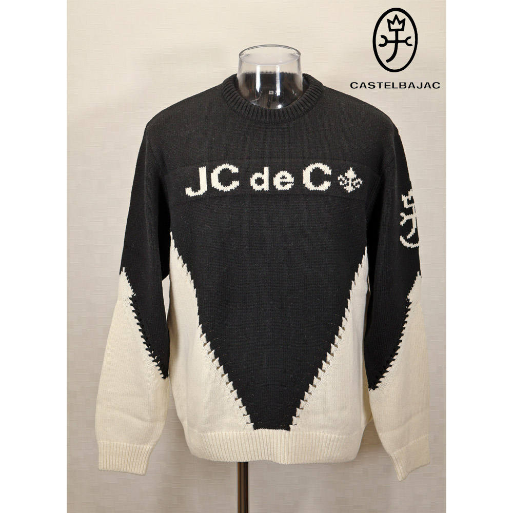 ★２０２４ 秋冬【25周年*002*】カステルバジャック・50％OFF【*002*】羊毛・ナイロン混紡クルーネックセーター＜L大きさ・LL大きさ＞-bb506・bb507