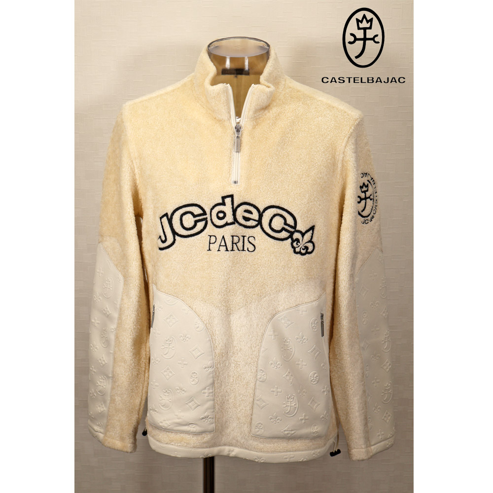 ★２０２４ 秋冬【25周年*002*】カステルバジャック・50％OFF【*002*】ボアーフリース・モノグラム・トレーナー＜Lサイズ＞-bb528