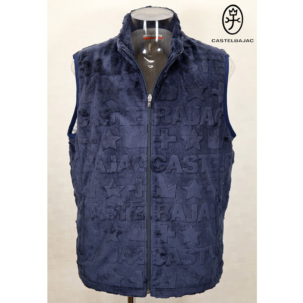 カステルバジャック【25周年*002*】60％OFF・モノグラムロゴ・ボアーベスト＜Lサイズ・LLサイズ＞【*002*】-bb75・b76｜Guest-One