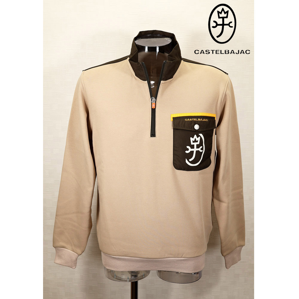 カステルバジャック【25周年*002*】60％OFF・ジップアップ・トレーナー【裏ベロア地】＜Mサイズ・Lサイズ＞【*002*】-bb96・bb97