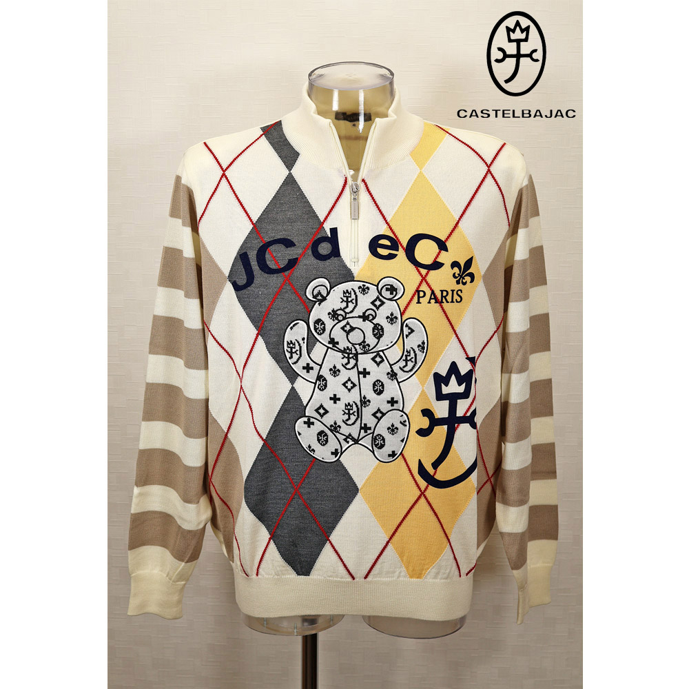 カステルバジャック【25周年*002*】60%OFF・ジップアップセーター<Lサイズ>【*002*】-bb112|Guest-One