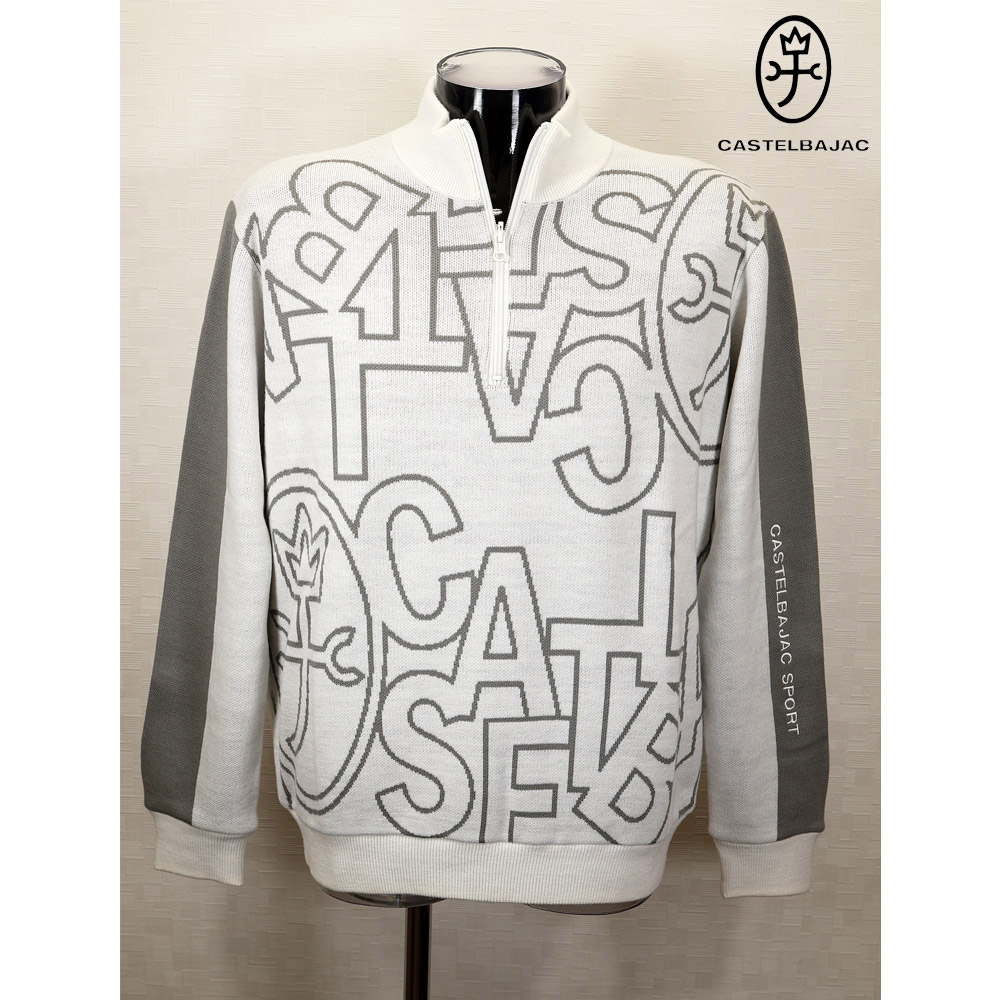 カステルバジャック【25周年*002*】60％OFF・ジップアップリバーシブルセーター＜L大いさ・LL大いさ＞【*002*】-bb146・bb148 トップス-ニット・セーター