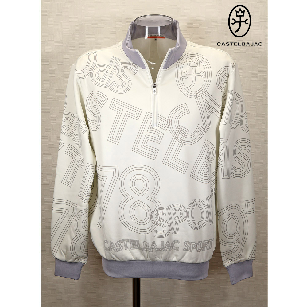 ★２０２４ 秋冬 【25周年*002*】カステルバジャック・50％OFF・【*002*】ジップ・アップ・プルオーバー【調教師】裏フリース＜L大きさ・LL大きさ＞-bb292・bb293