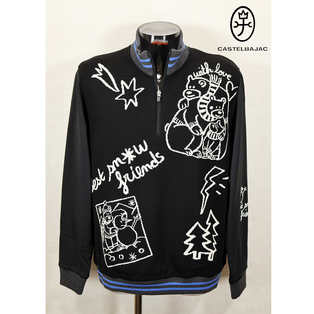 ★２０２４ 秋冬 【25周年*002*】カステルバジャック・50％OFF・【*002*】ジップアップ・セーター＆トレーナー＜Mサイズ・Lサイズ・LLサイズ＞-bb0392・bb393・bb394