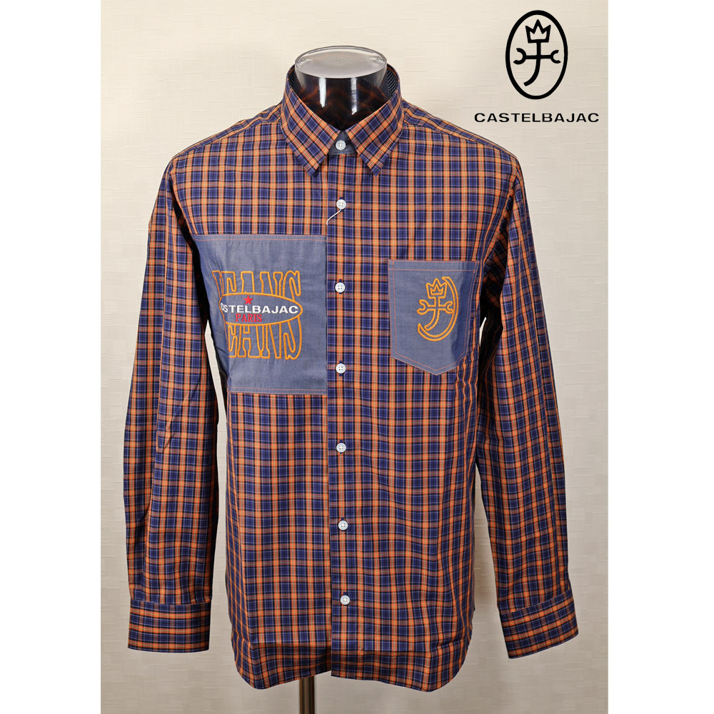 ★２０２６ 春夏  新作 カステルバジャック・30%OFF【*002*】長袖・タータンチェック柄・ボタンダウンシャツ＜M大きさ・L大きさ・LL大きさ＞-bf46・bf47・bf48