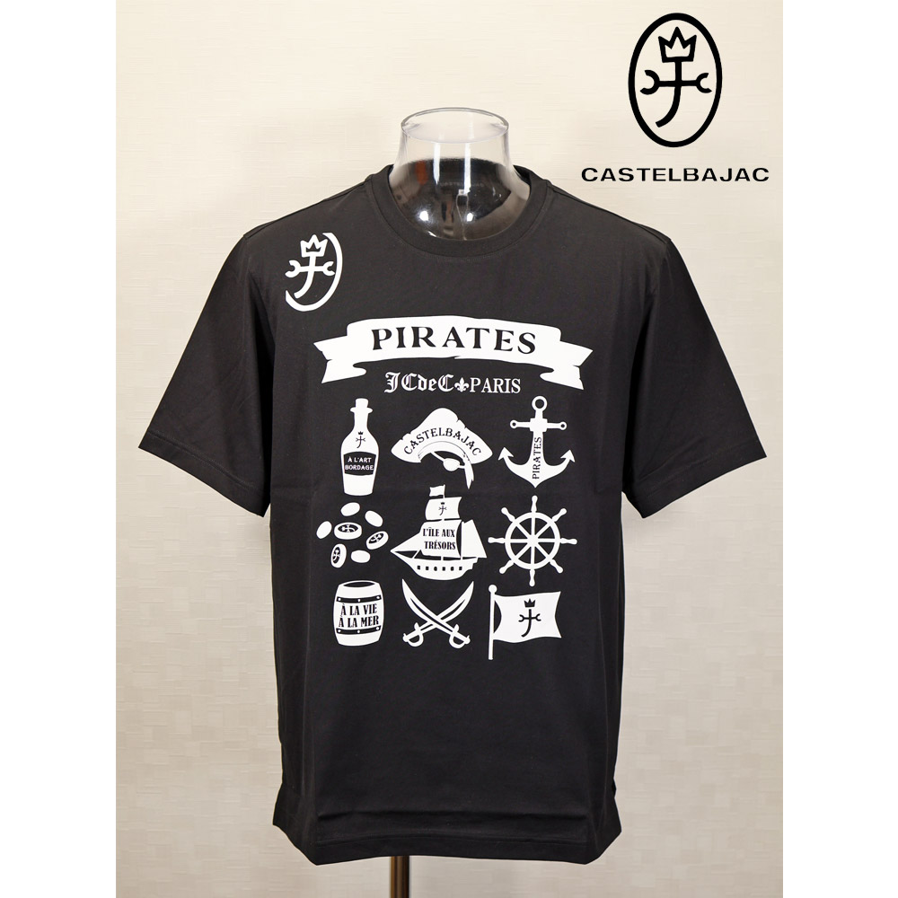 ★２０２６ 春夏 新作 カステルバジャック【*002*】半袖・Tシャツ・パイレーツ柄プリント＜Mサイズ・Lサイズ・LLサイズ＞-bf119・bf120・bf121 13,552円