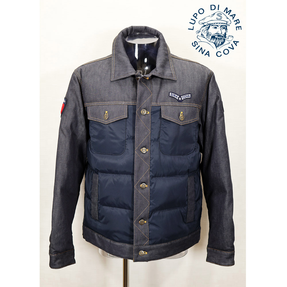★シナコバ【*001*】【ebee】＜40％OFF＞秋冬デニム切り替えダウンジャケット＜Lサイズ・LLサイズ＞-eb280・eb281
