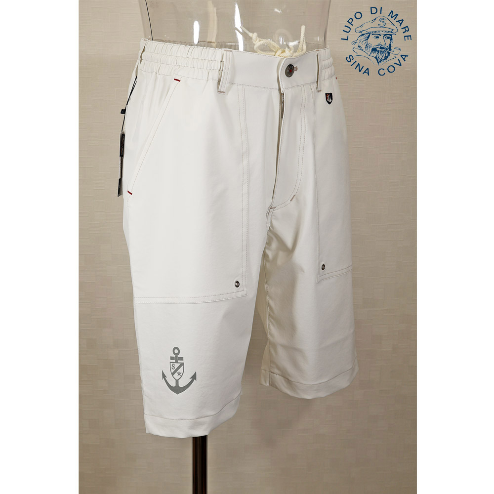 ★シナコバ【*001*】2024・春・夏<30%OFF> シャーリングハーフパンツ<Mサイズ・Lサイズ・LLサイズ>ホワイト-ec200・ec201・ec202