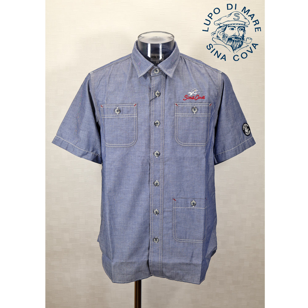 ★シナコバ【*001*】2024・春夏・40％OFF【gs1】半袖ワークシャツ＜Mサイズ・Lサイズ＞-ec327・ec328｜Guest-One